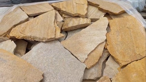 Плитняк златолит жёлтый для цоколя купить в Мегионе