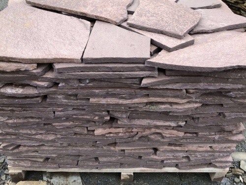 Плитняк лемезит бордовый для облицовки цоколя 20-25 мм  купить в Мегионе