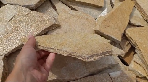 Плитняк златолит жёлтый для фасада 1,5-3 см купить в Мегионе