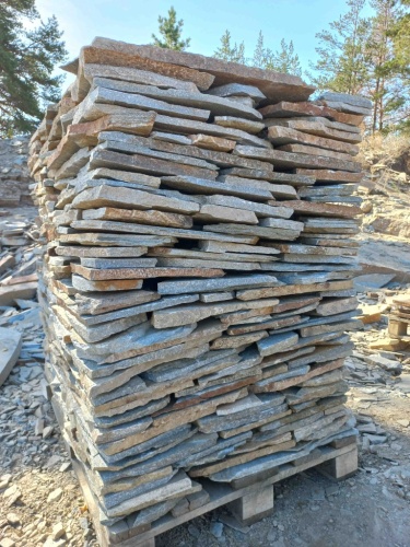 плитняк златолит серебристый